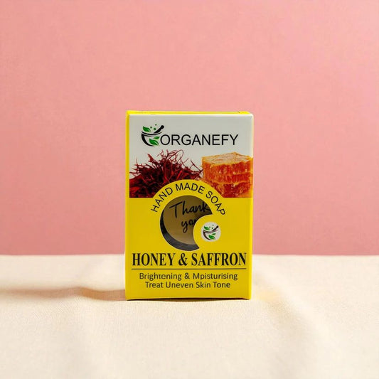 HONEY & SAFFRON NATURAL HAND MADE SOAP BY ORGANEFY
