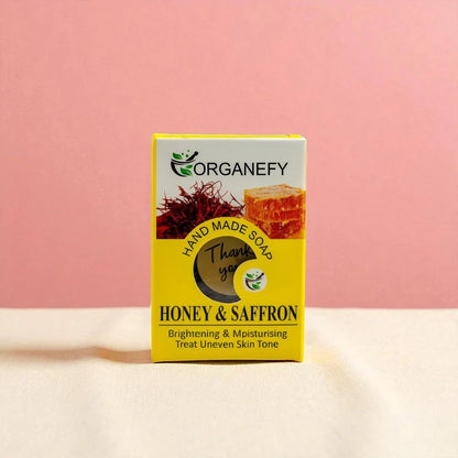 HONEY & SAFFRON NATURAL HAND MADE SOAP BY ORGANEFY