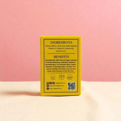 HONEY & SAFFRON NATURAL HAND MADE SOAP BY ORGANEFY